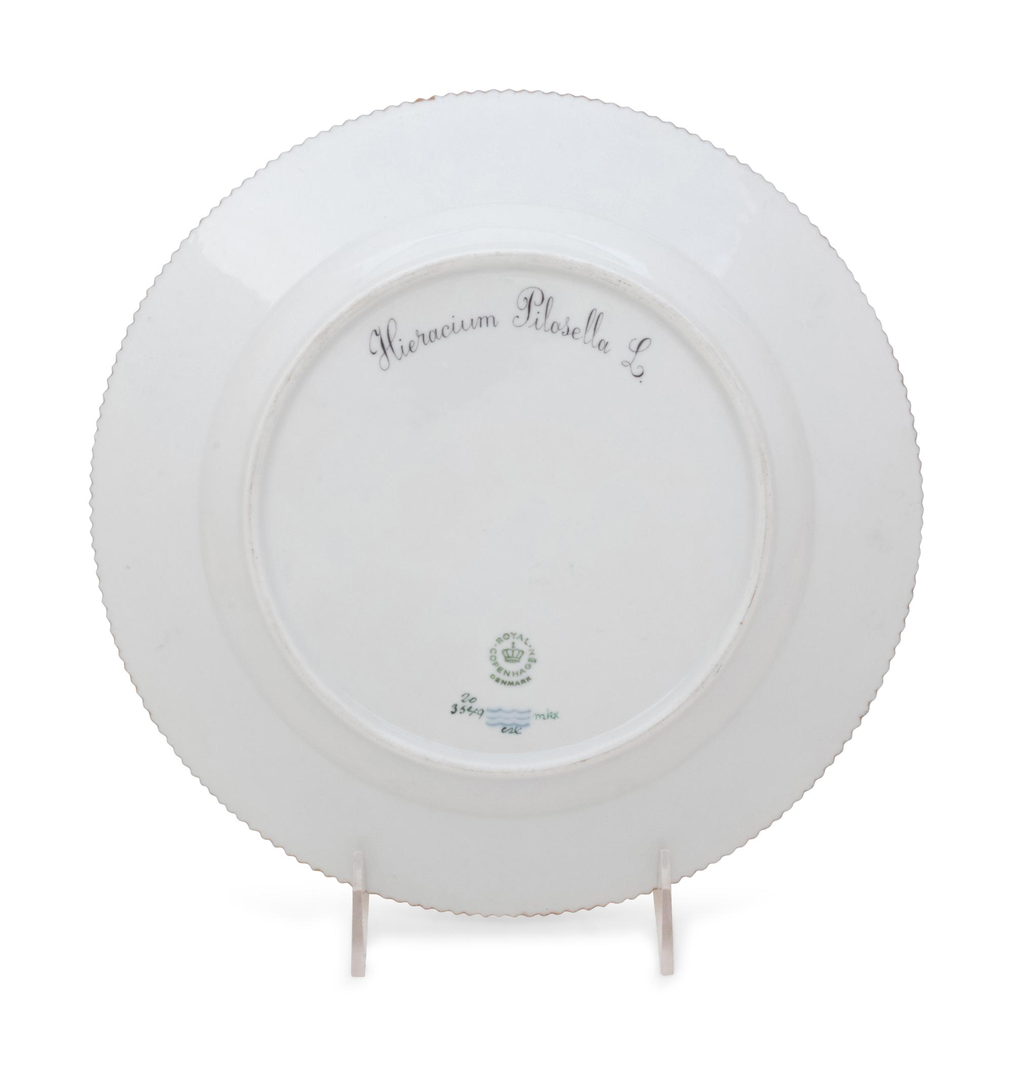 A Set of Twelve Royal Copenhagen Flora Danica Porcelain Dinner Plates