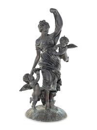 A Monumental Cast Metal Figural Group