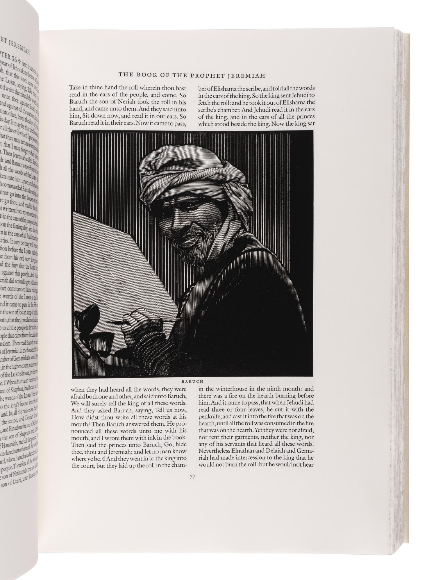 [MOSER, Barry, illustrator]. The Holy Bible. Containing All the Books of the Old and New Testaments . North Hatfield, MA and New York City: Pennyroyal Caxton Press, 1999.