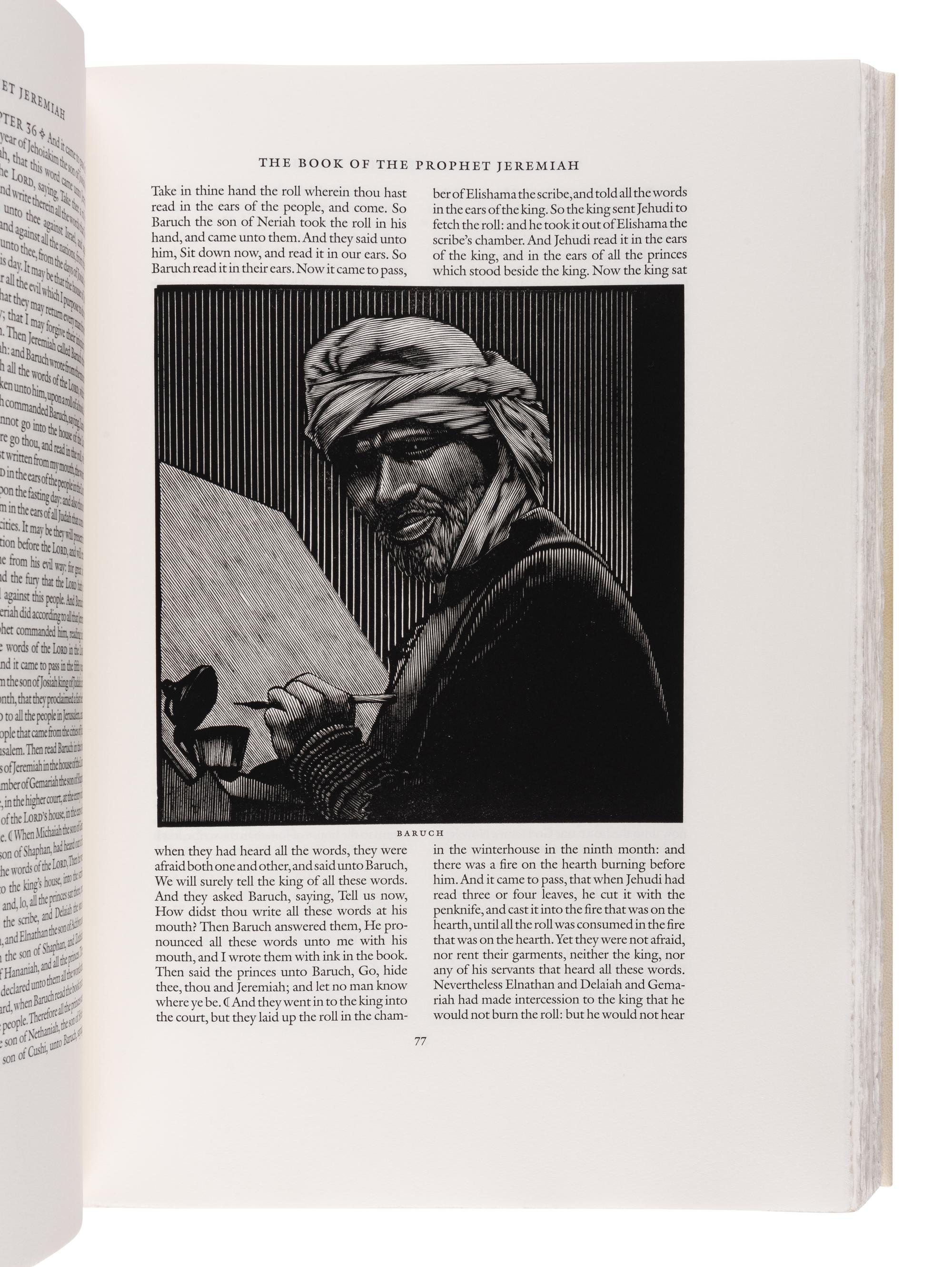 [MOSER, Barry, illustrator]. The Holy Bible. Containing All the Books of the Old and New Testaments . North Hatfield, MA and New York City: Pennyroyal Caxton Press, 1999.