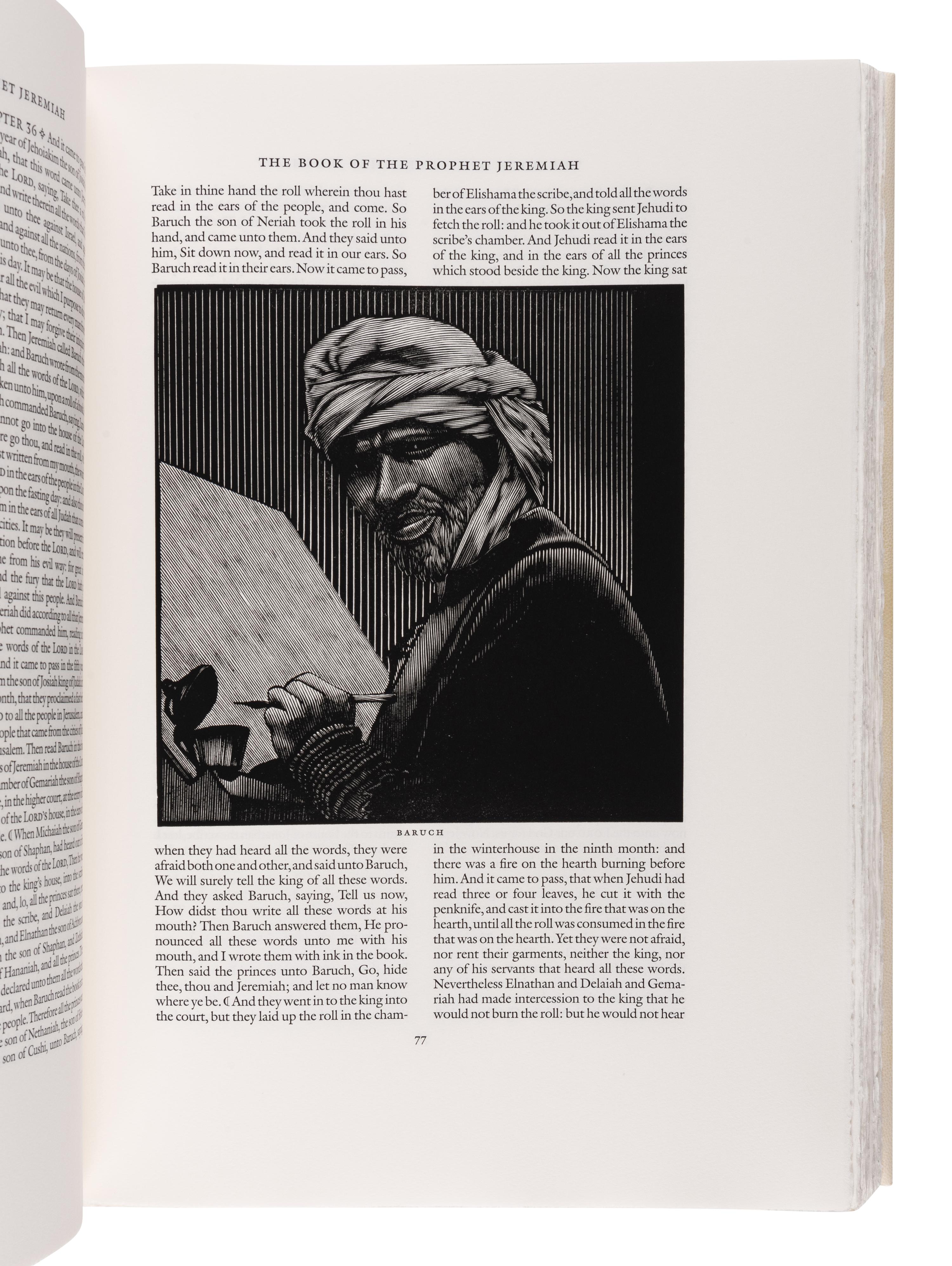 [MOSER, Barry, illustrator]. The Holy Bible. Containing All the Books of the Old and New Testaments . North Hatfield, MA and New York City: Pennyroyal Caxton Press, 1999.