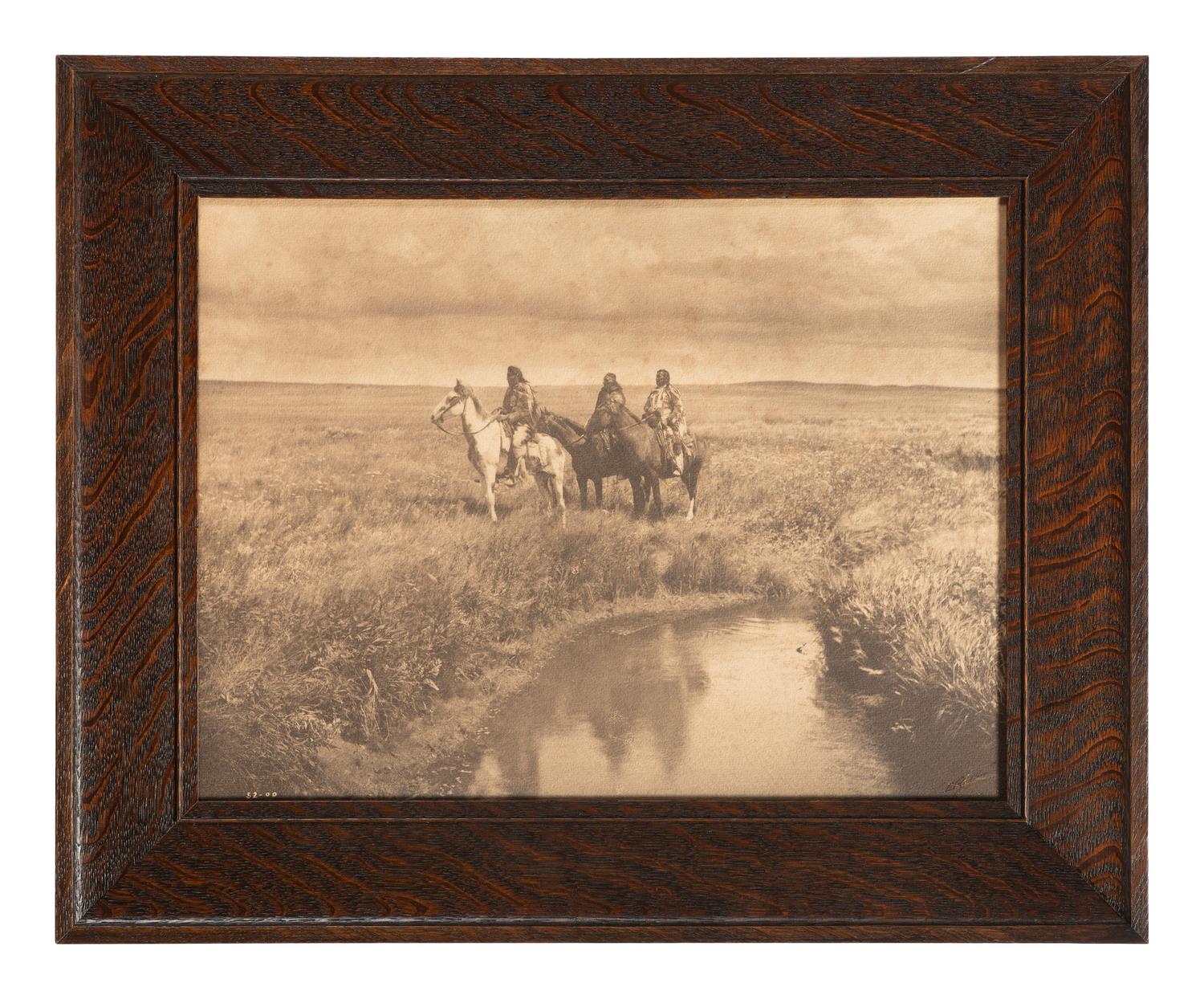 CURTIS, Edward S (1868-1952), photographer. Three Chiefs - Piegan .