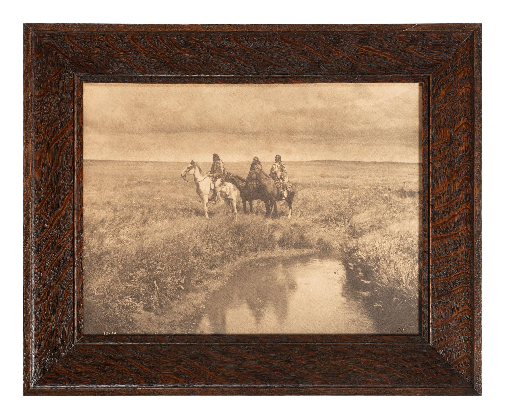 CURTIS, Edward S (1868-1952), photographer. Three Chiefs - Piegan .