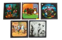 A Collection of Coloured Lantern Slides Each: 3 1/4 x 3 1/4 inches.