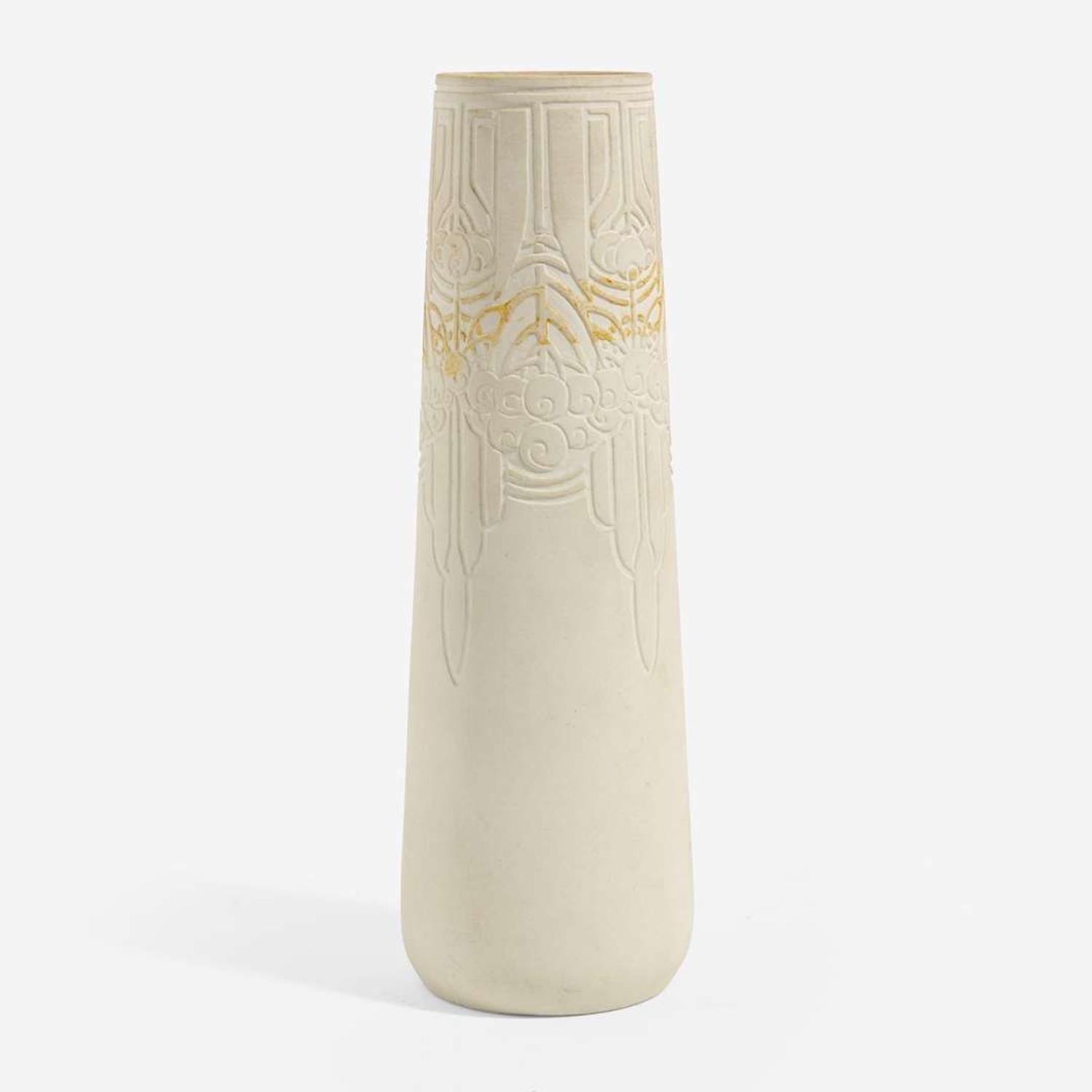 Katherine E. Cherry (American, 1871-1931) Carved Vase, University City Pottery, USA, 1914