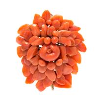 A Carved Coral Pendant/Brooch, Circa Mid 19th Century, 8.00 dwts.