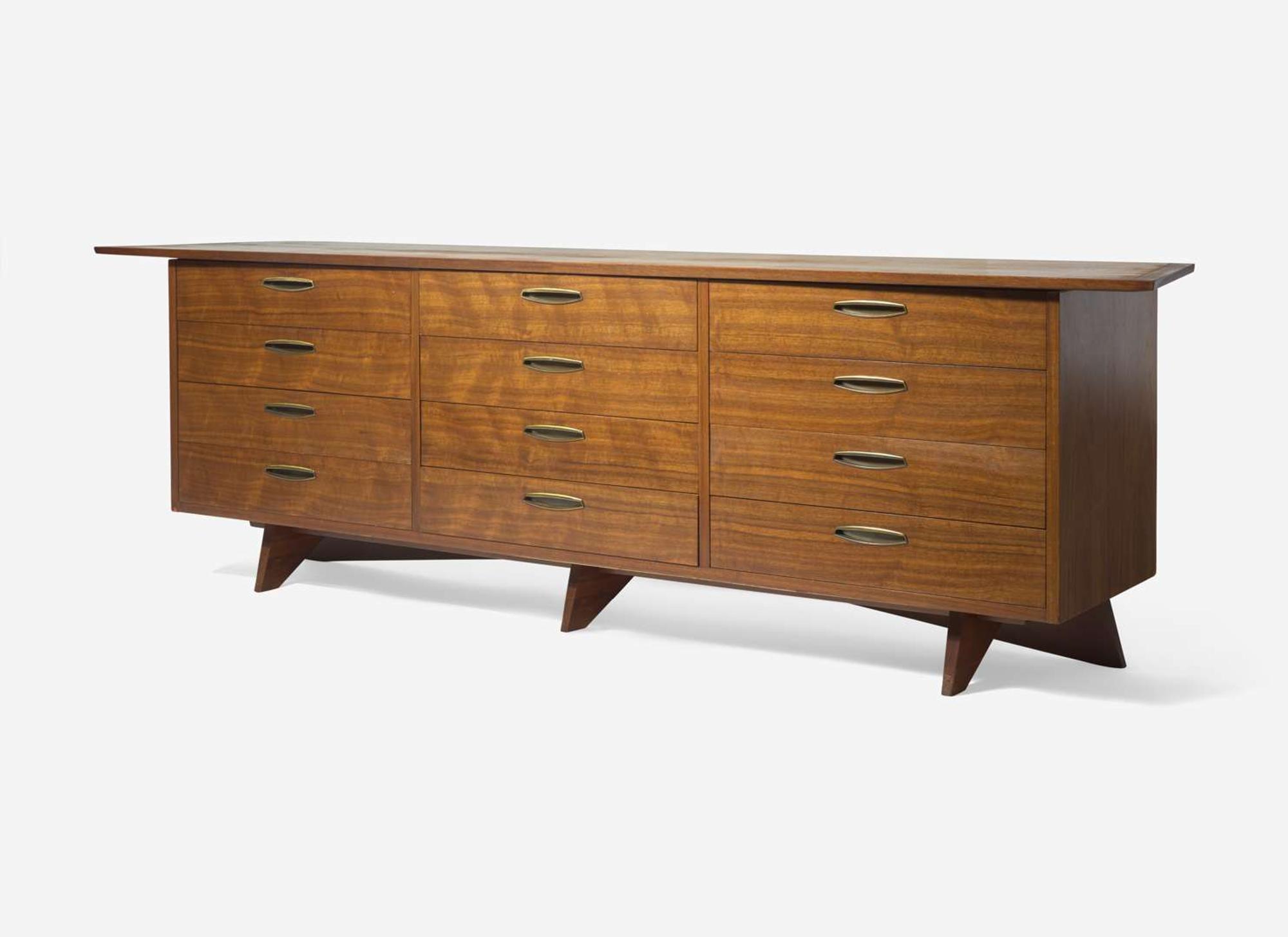 George Nakashima for Widdicomb, "Origins" Dresser and Mirror