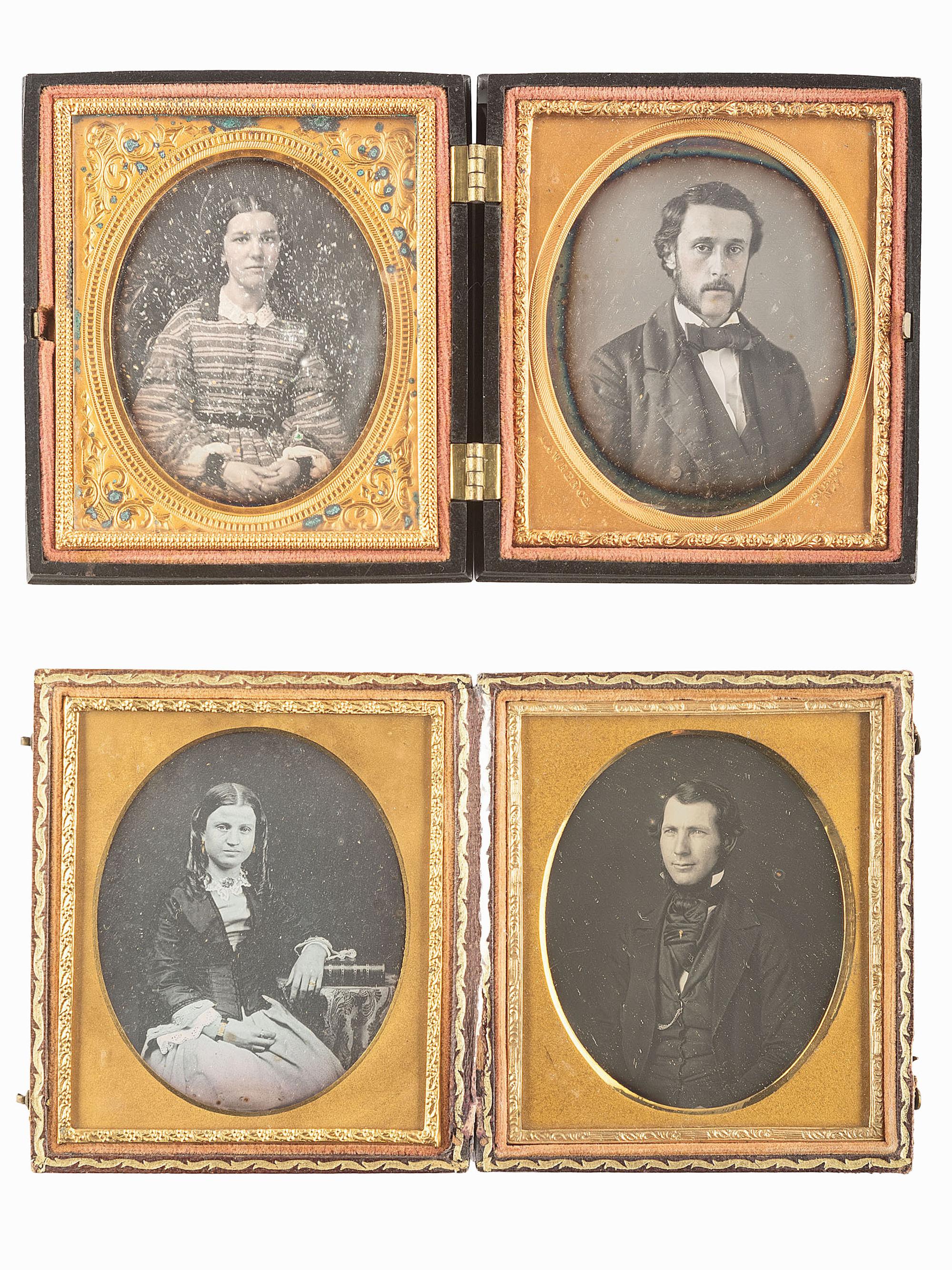 [EARLY PHOTOGRAPHY]. 19 pairs of sixth plate daguerreotype portraits of couples, 38 images in total.