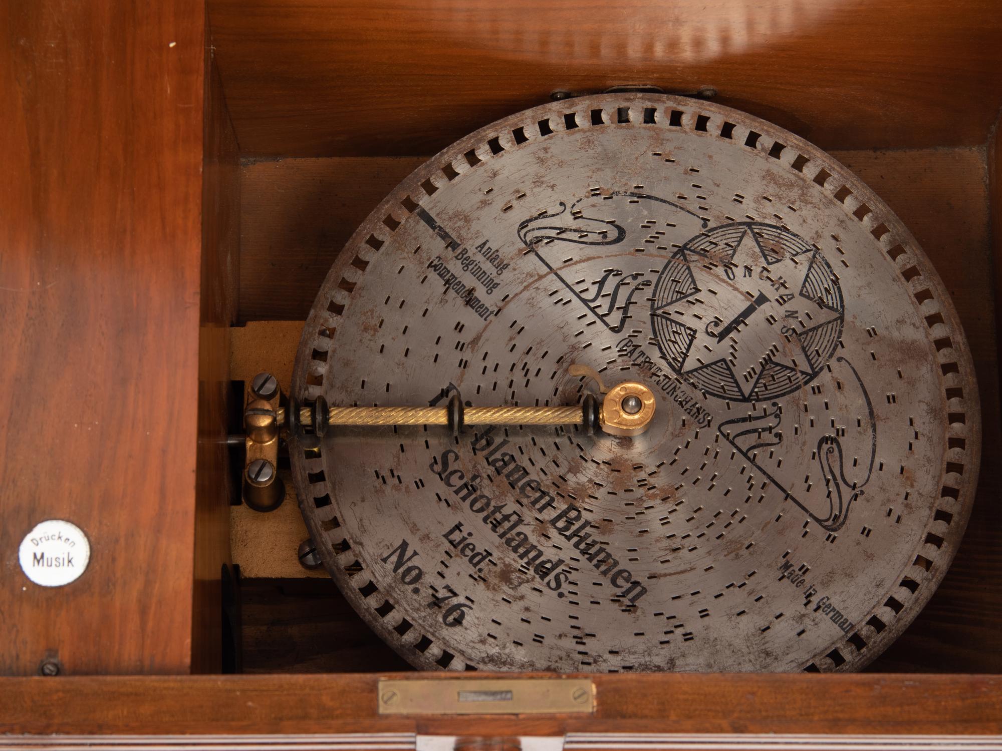 A German Music Box with Twelve Discs