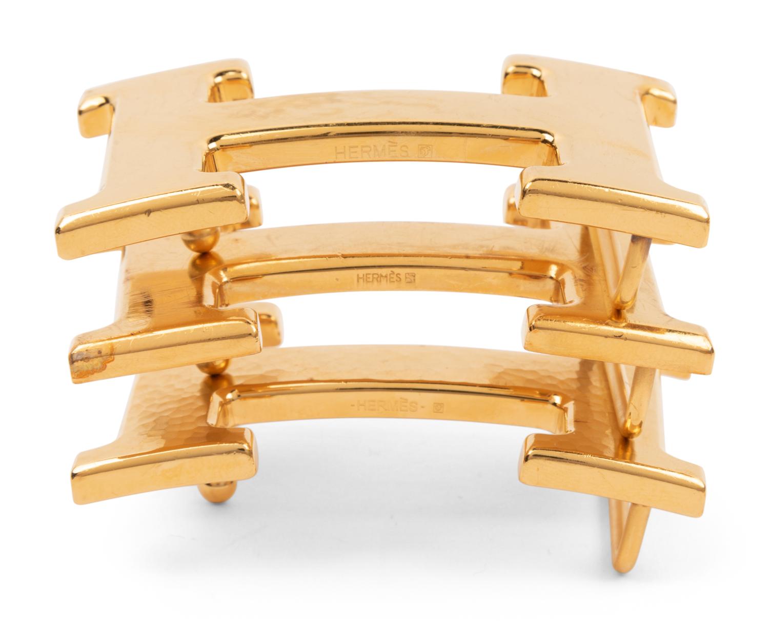 Five Hermès Belts and Three Buckles, 1975-2014