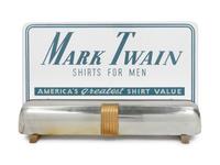 A Price Bros. "Mark Twain Shirts" Electrified Advertising Sign