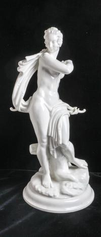 A Hutschenreuther Art Deco Figure of a Woman Height 21 inches — FIRST HALF OF 20TH CENTURY