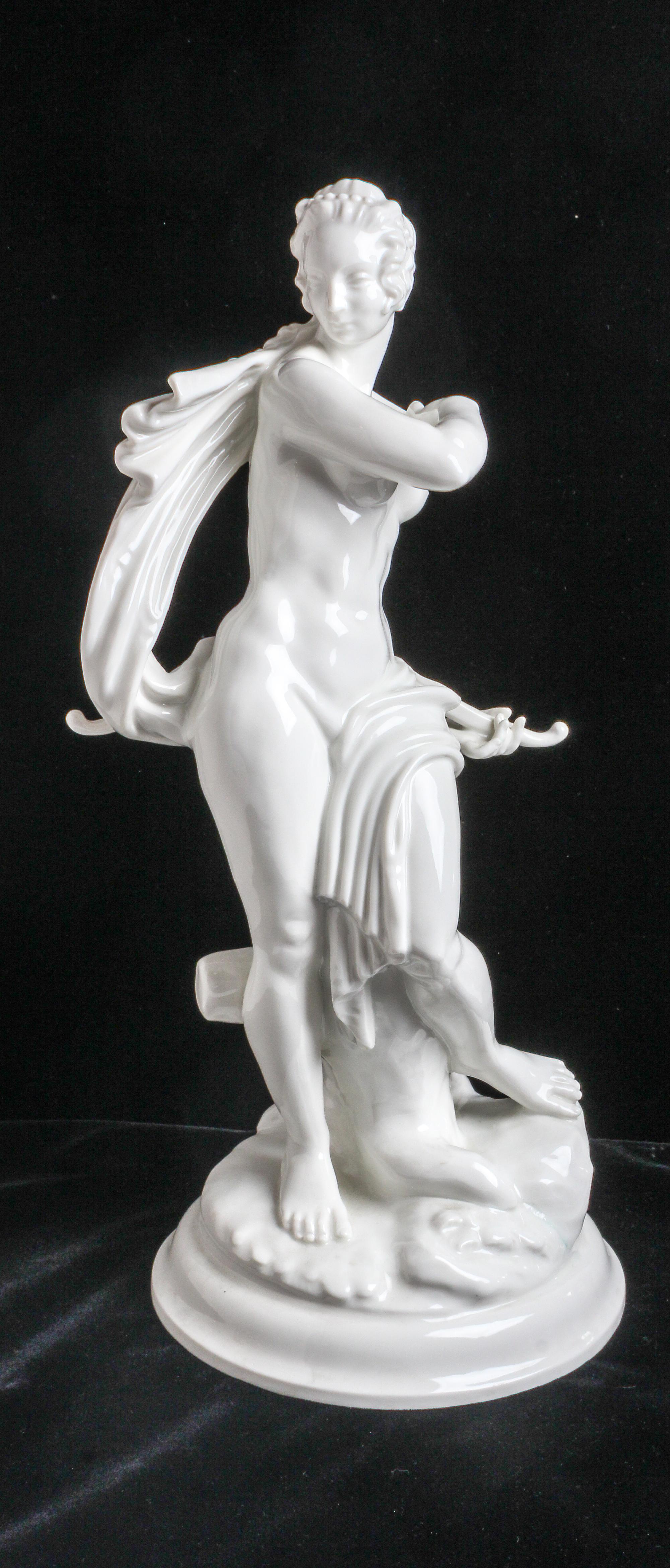 A Hutschenreuther Art Deco Figure of a Woman Height 21 inches — FIRST HALF OF 20TH CENTURY