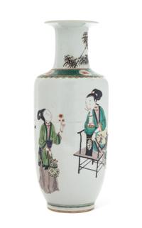 A Famille Verte Porcelain Vase — 19TH CENTURY