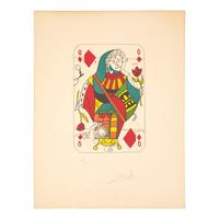 Salvador Dalí (Spanish, 1904-1989) — King of Diamonds, Ace of Diamonds, Jack of Diamonds, and Queen of Diamonds (four works from Playing Cards ), 1972