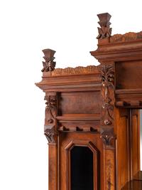 A Victorian Walnut Marble-Top Cabinet