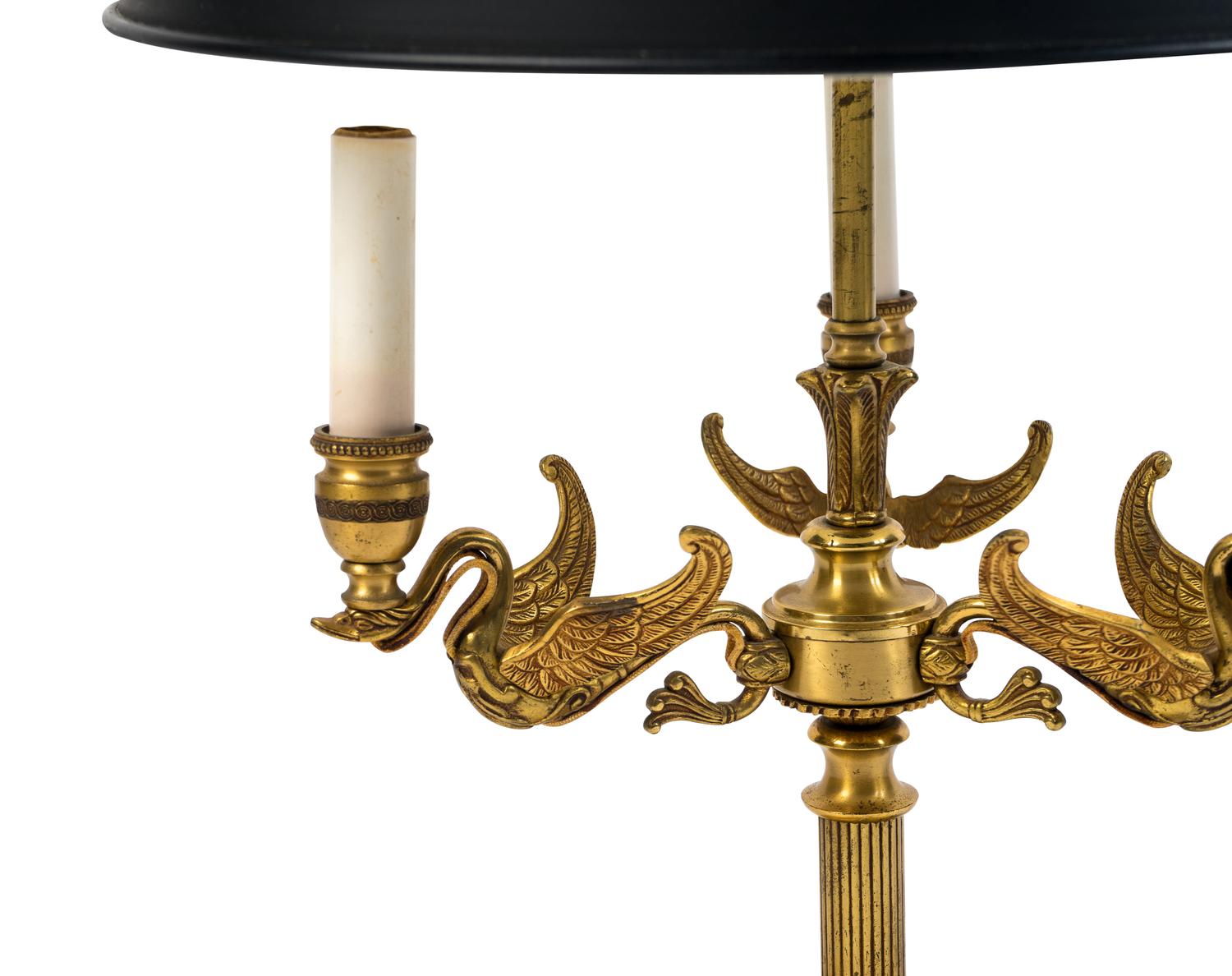 An Empire Style Gilt Metal Bouillotte Lamp