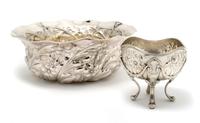 A Group of Two American Sterling Silver Bowls, Gorham, Diameter of first 9 1/4 inches.