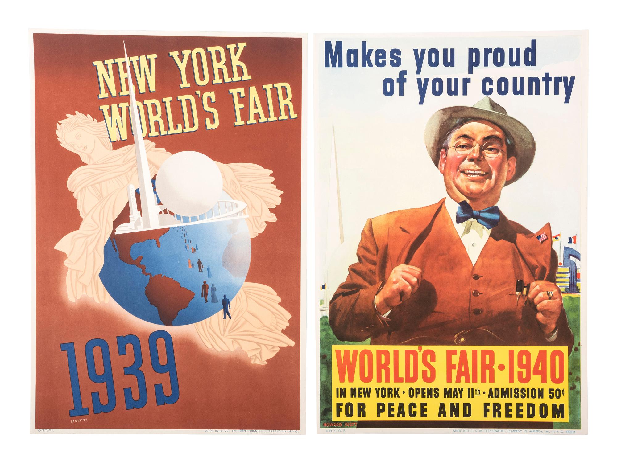[POSTERS]. Group of 4 posters promoting the New York World's Fair of 1939-40, comprising: