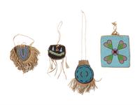 Collection of Plains and Plateau Beaded Hide Pouches