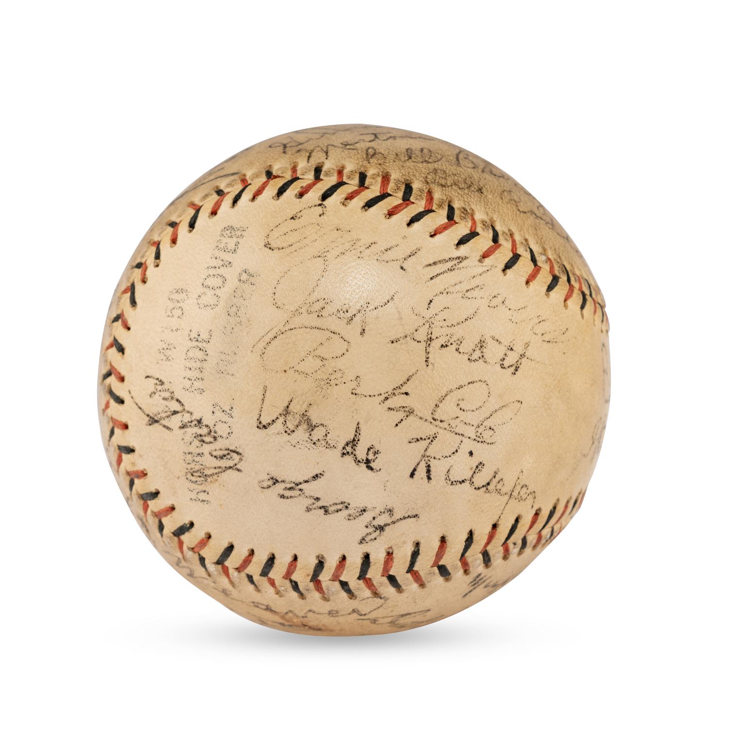 A 1929 Mission Reds Team Signed Autograph Baseball
