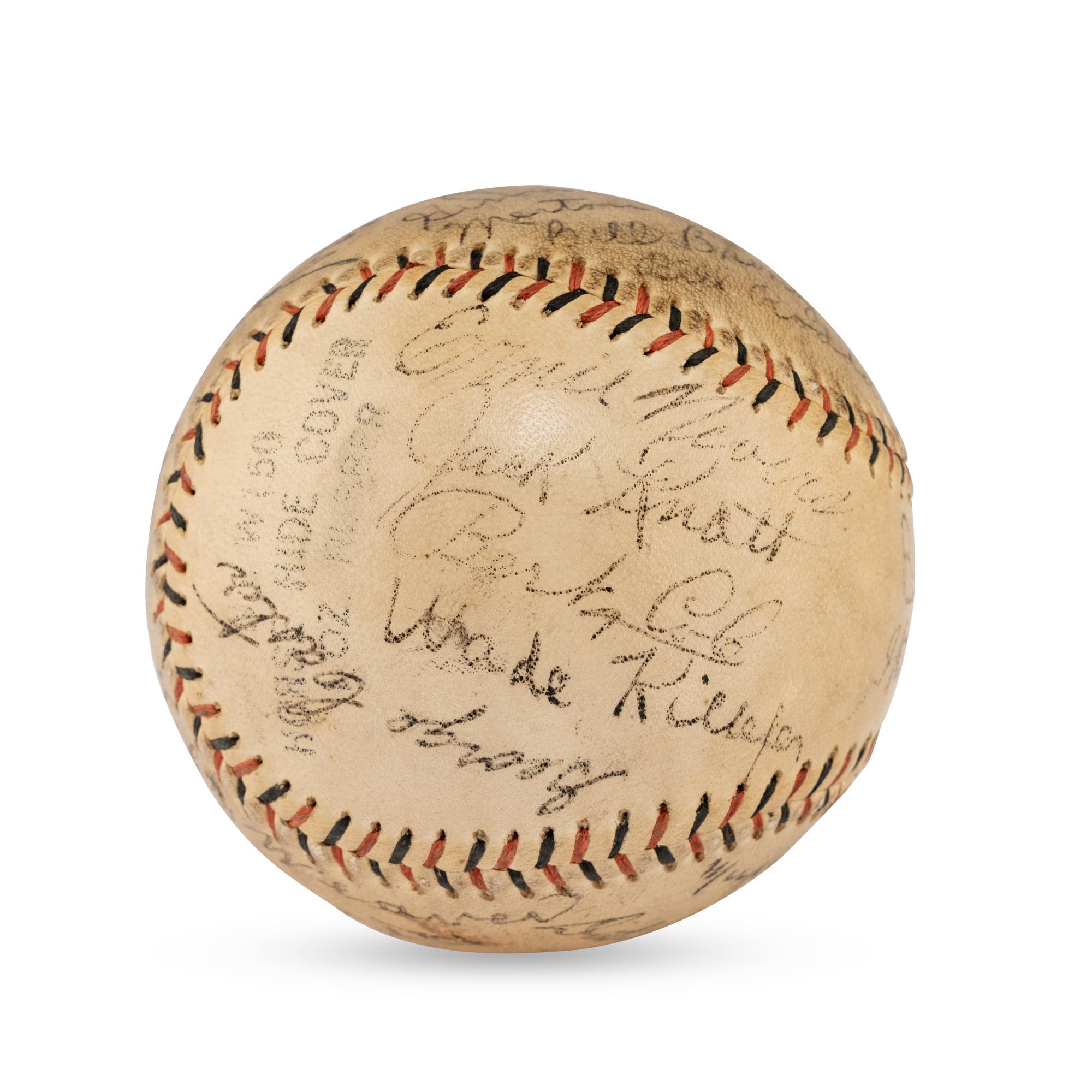 A 1929 Mission Reds Team Signed Autograph Baseball