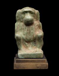 An Egyptian Faience Baboon