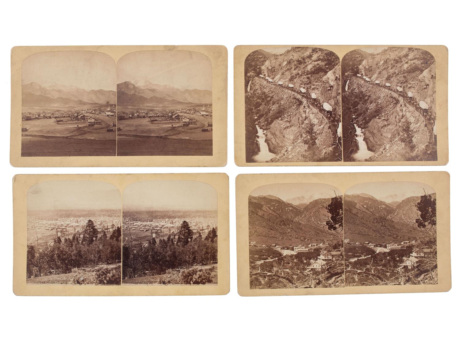 [COLORADO]. A group of 8 photographs incl. landscape views and pack mules by Alexander Martin and Byron Gurnsey, comprising: