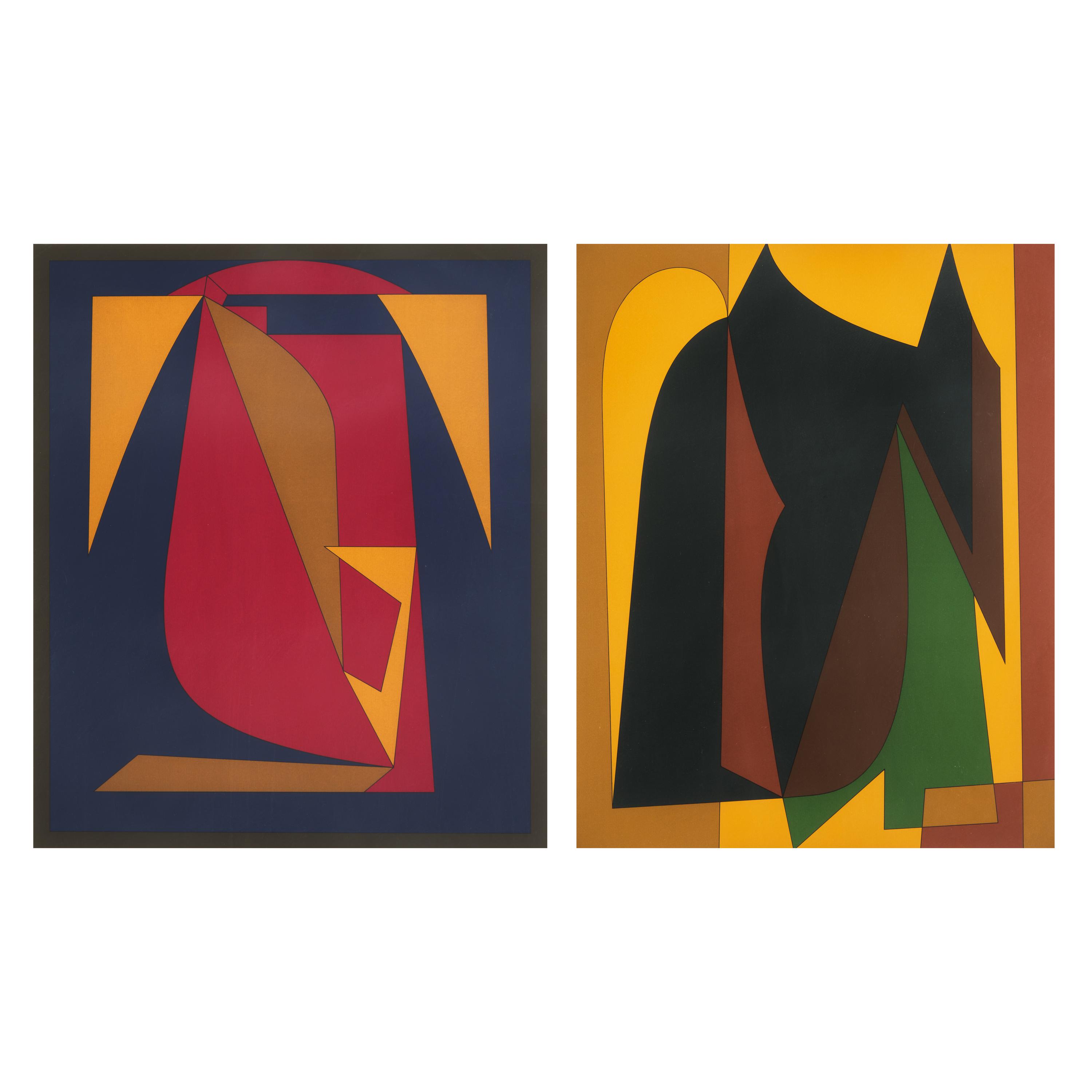 Victor Vasarely (Hungarian, 1906-1997) — Untitled and Untitled (a pair of works)