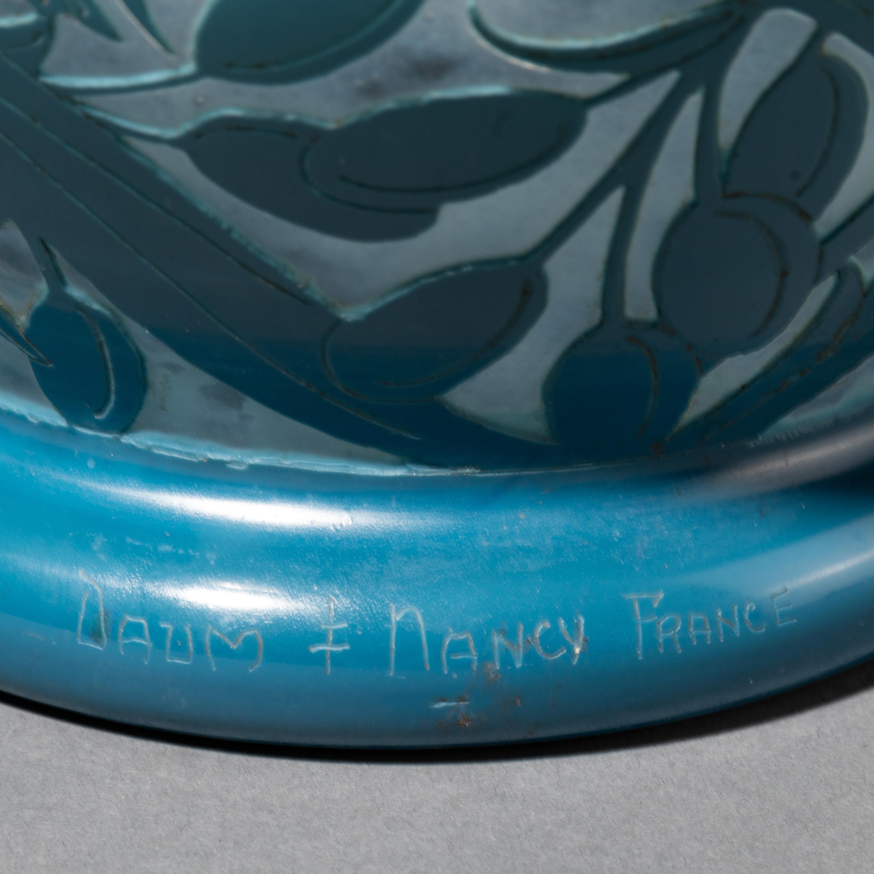 Blue cameo vase, c. 1900 Daum, France