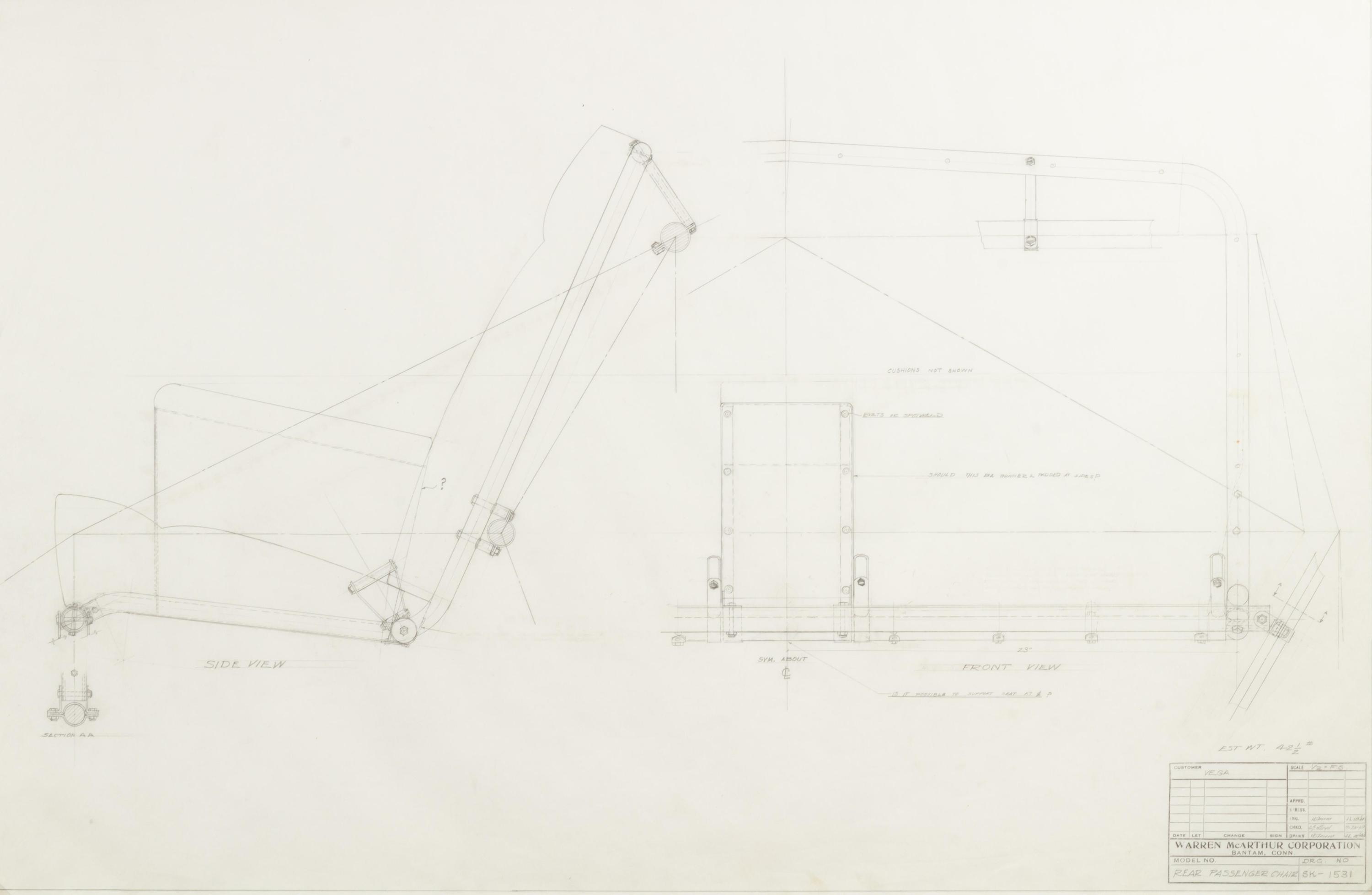 Untitled (Group of Six Mechanical Sketches)