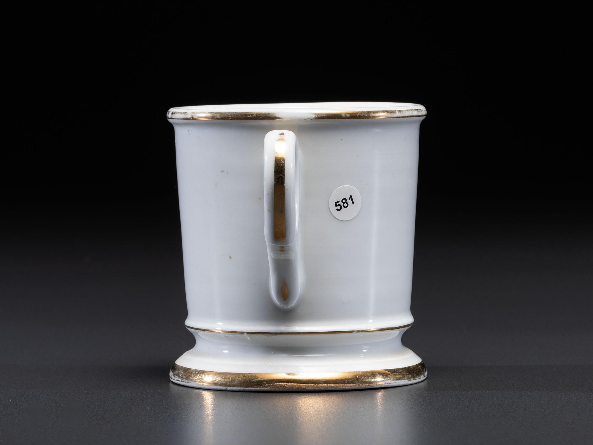A Civil War Confederate Veteran's Porcelain Shaving Mug