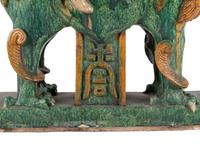 A Terracotta Foo Dog Roof Tile