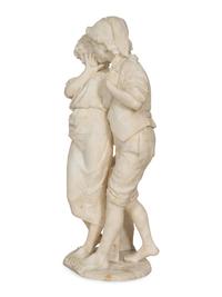 Young Couple Stealing a Kiss