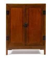 A Tielimu and Cedar Wood Cabinet, Fangjiaogui Height 56 1/2 x width 43 3/4 x depth 18 1/2 inches. — QING DYNASTY (1644-1912)