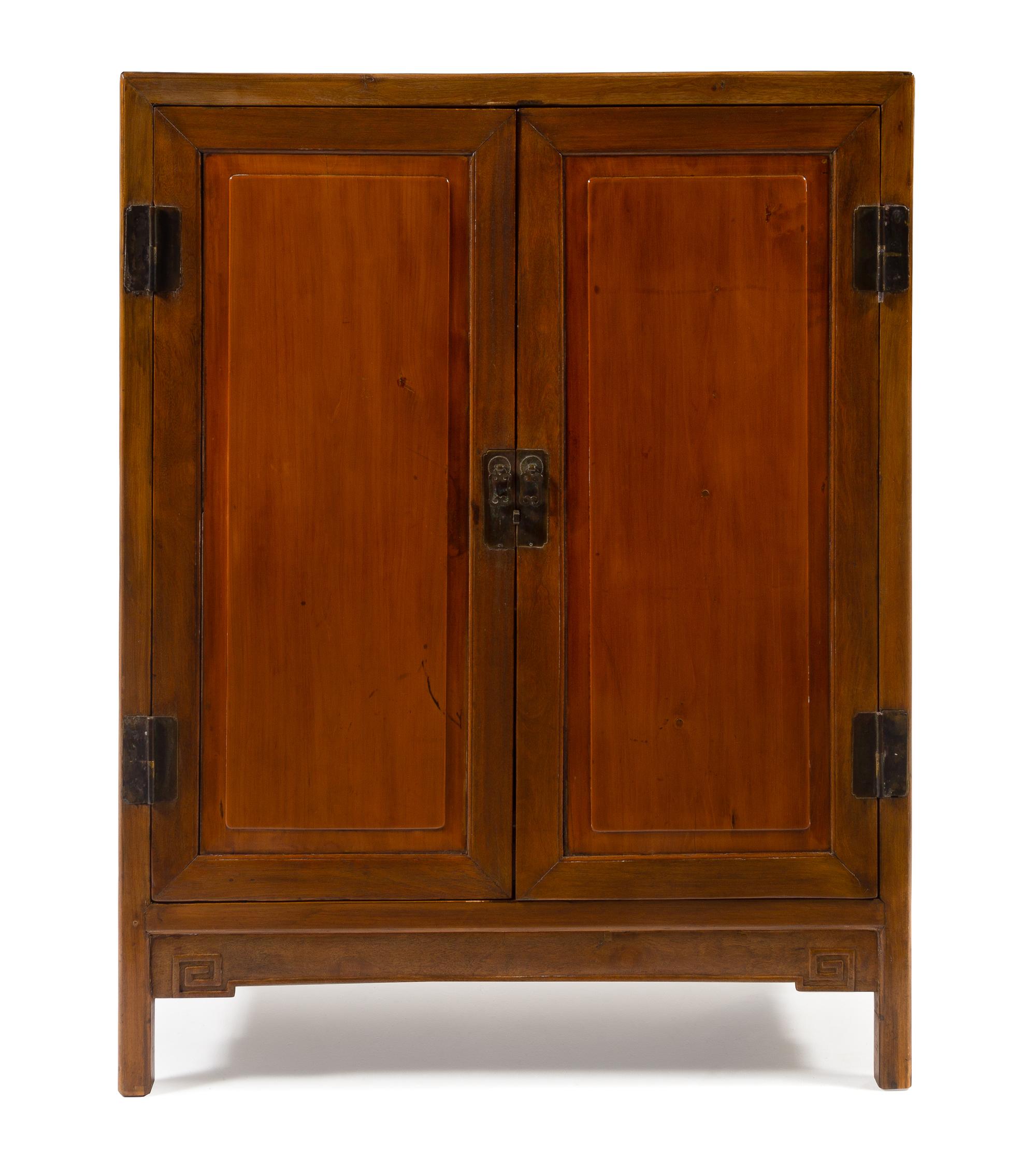 A Tielimu and Cedar Wood Cabinet, Fangjiaogui Height 56 1/2 x width 43 3/4 x depth 18 1/2 inches. — QING DYNASTY (1644-1912)