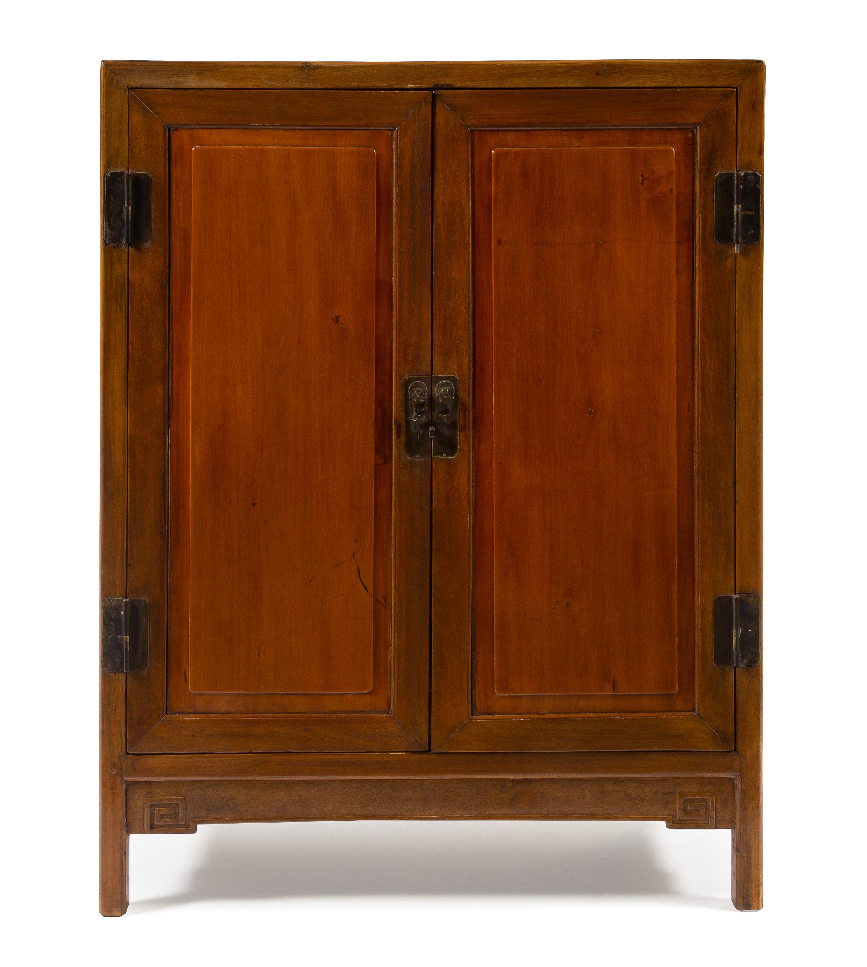 A Tielimu and Cedar Wood Cabinet, Fangjiaogui Height 56 1/2 x width 43 3/4 x depth 18 1/2 inches. — QING DYNASTY (1644-1912)