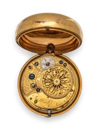 T. Weeks London, Pair Cased Open Face Verge Pocket Watch