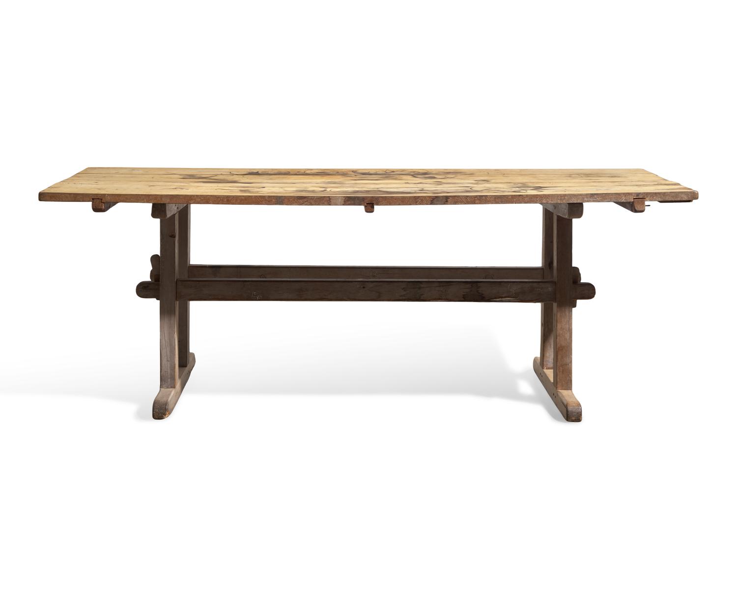 A Pine Trestle Table