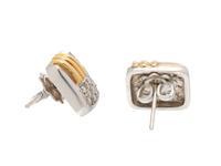 BICOLOR GOLD AND DIAMOND EARRINGS