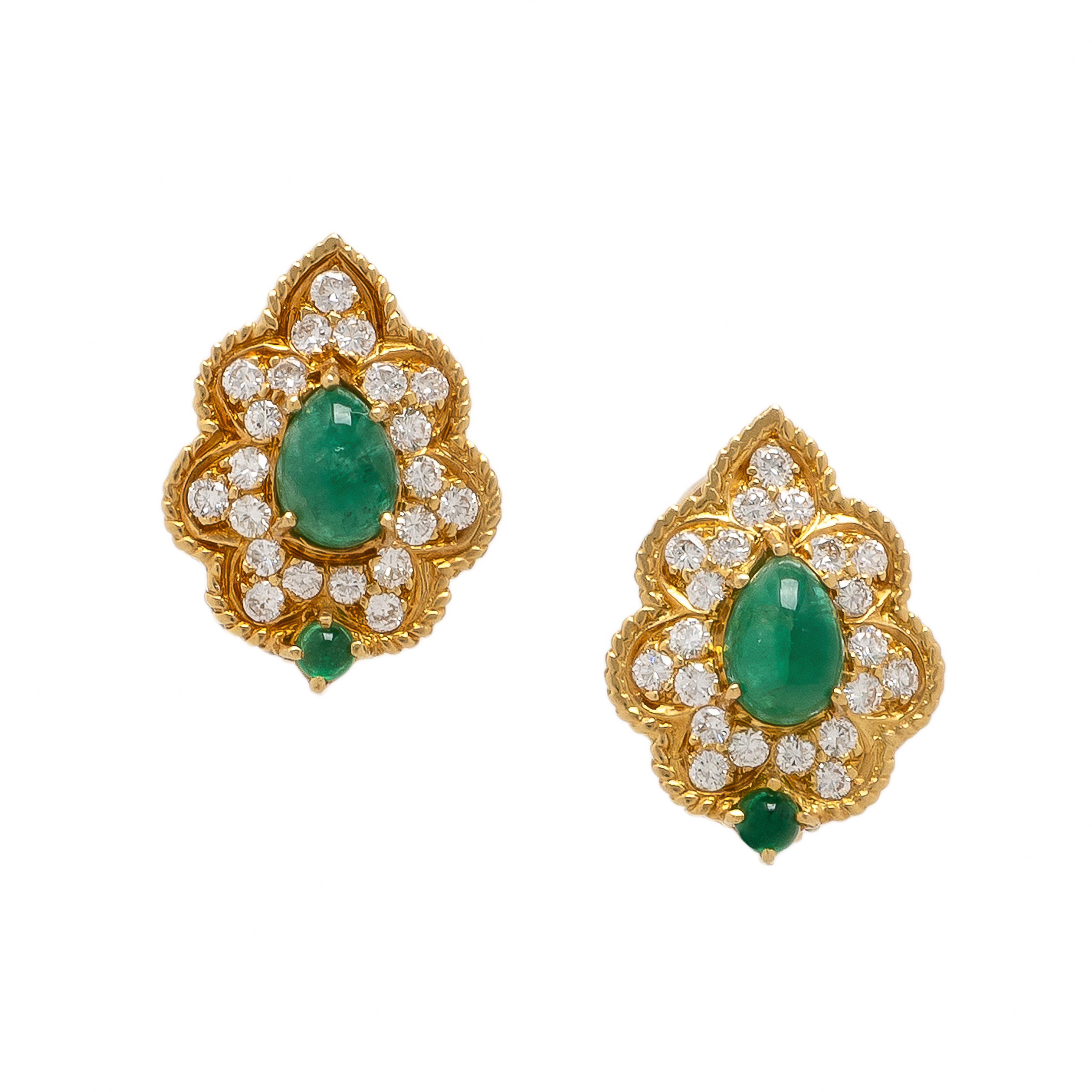Emerald, Diamond, and Yellow Gold Convertible Demi-Parure