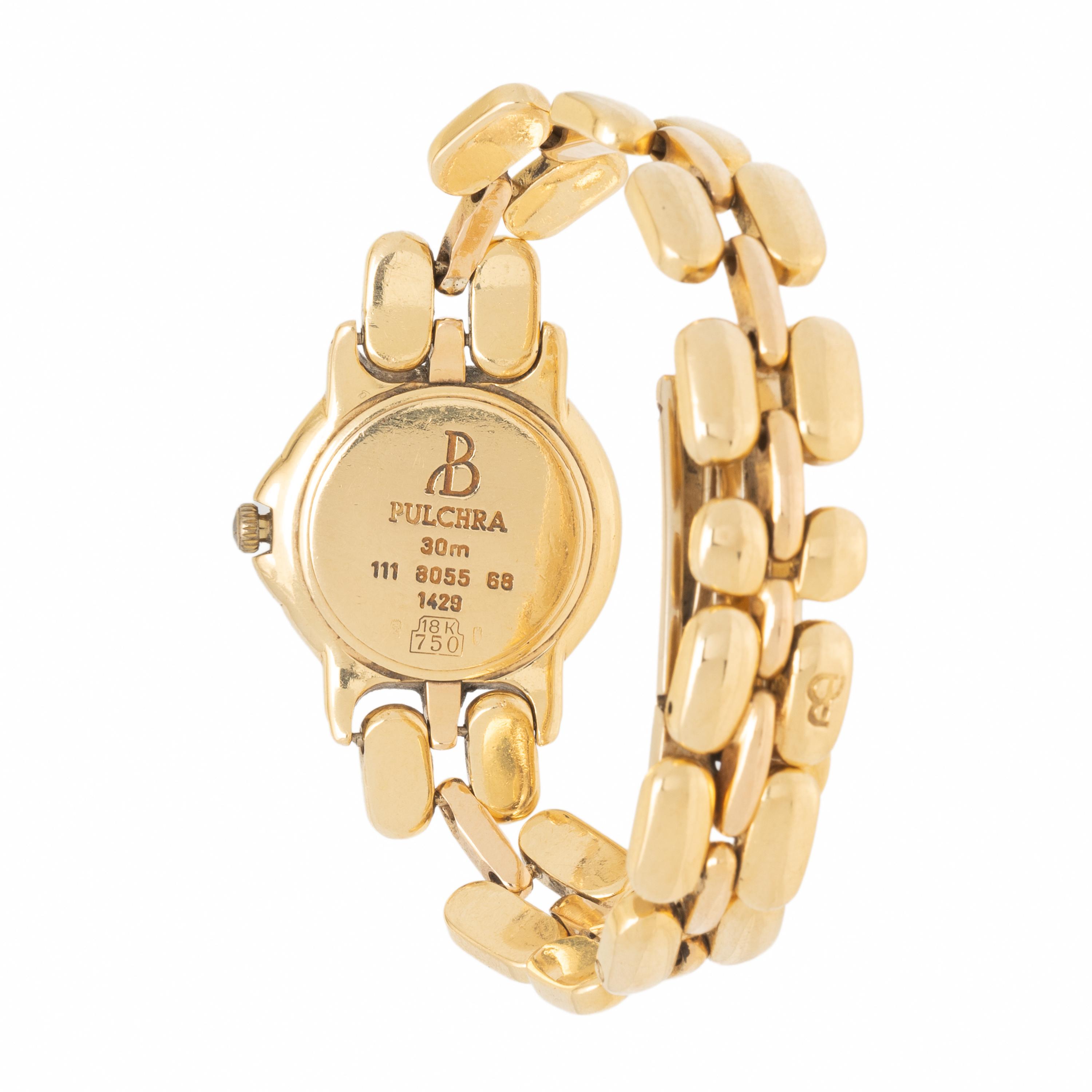 Bertolucci, Ref. 111.8055.68, 18K Yellow Gold 'Pulchra' Date Watch