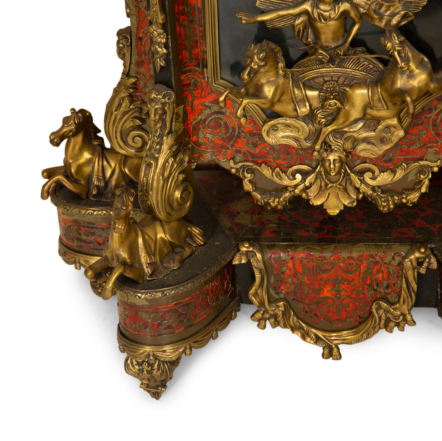 A Louis XIV Style Gilt Bronze Mounted Boulle Marquetry Bracket Clock