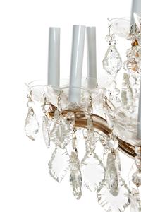A Cased Glass Eight-Light Chandelier