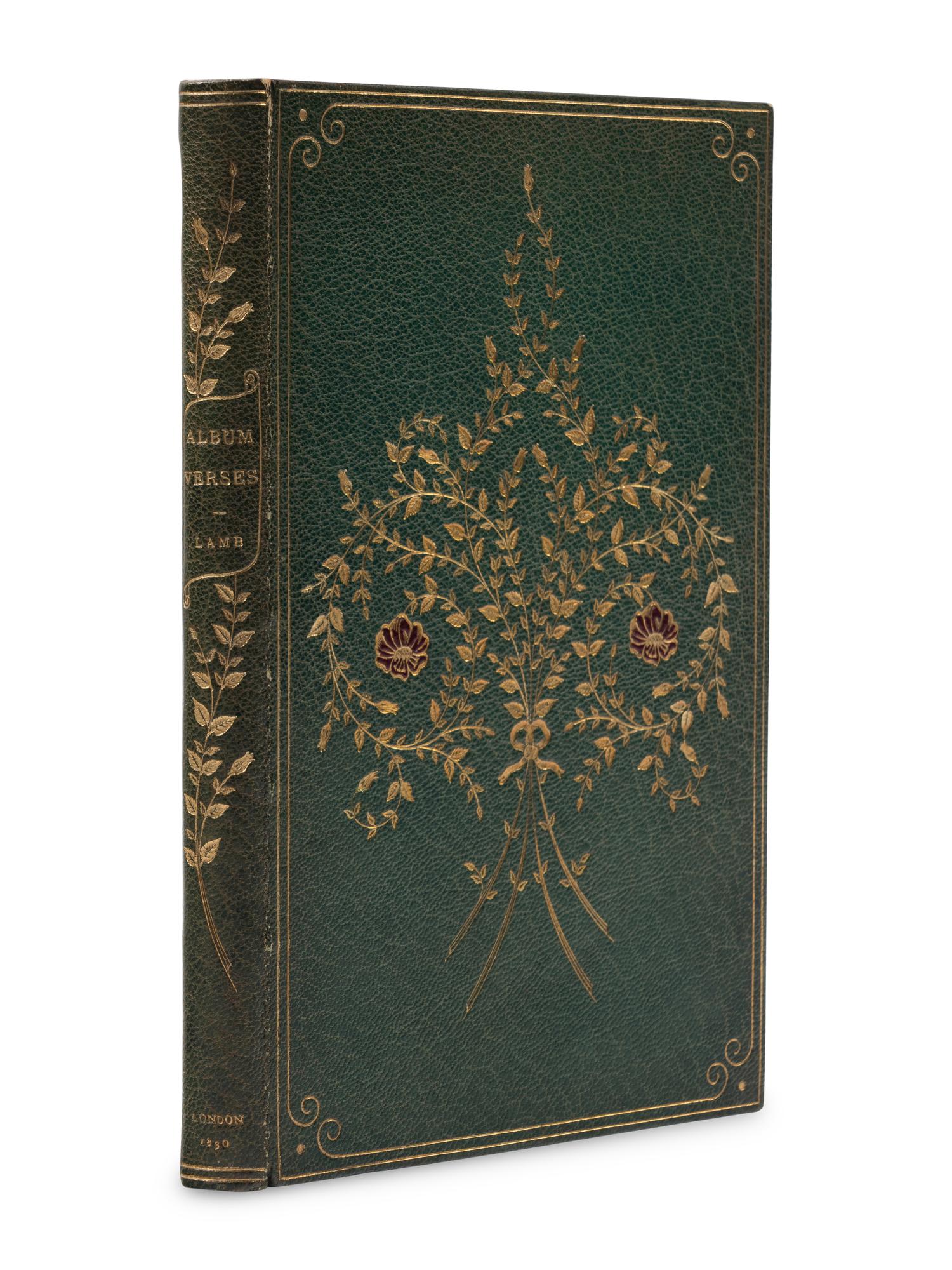 [BINDING - ZAEHNSDORF]. LAMB, Charles (1775-1834). Album Verses, with a few others . London: Edward Moxon, 1830.