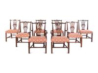 A Set of Eight George III Style Mahogany Dining Chairs