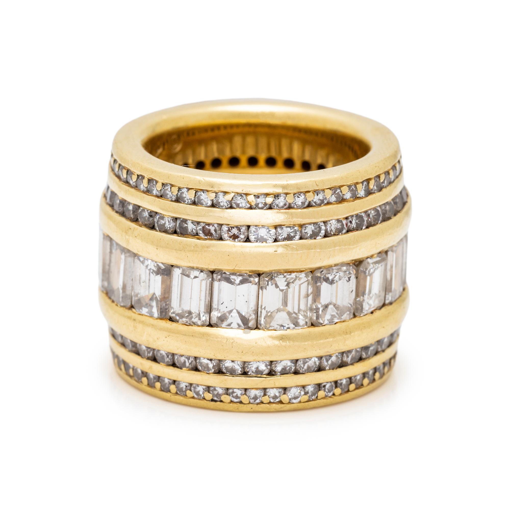 YELLOW GOLD AND DIAMOND BAND