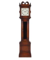 An American Oak Tall Case Clock
