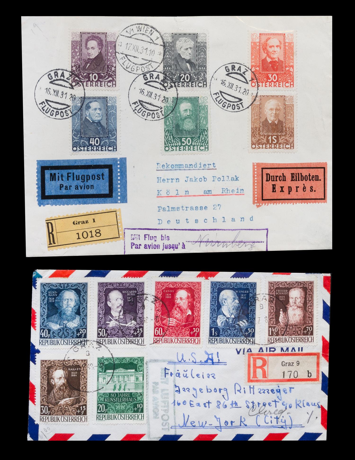 A Collection of European Airmail Stamps, Stamps and Covers — EARLY-MID 20TH CENTURY