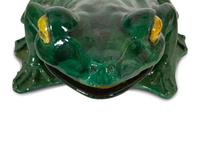 A Green Glazed Ceramic Model of a Frog — 20th Century